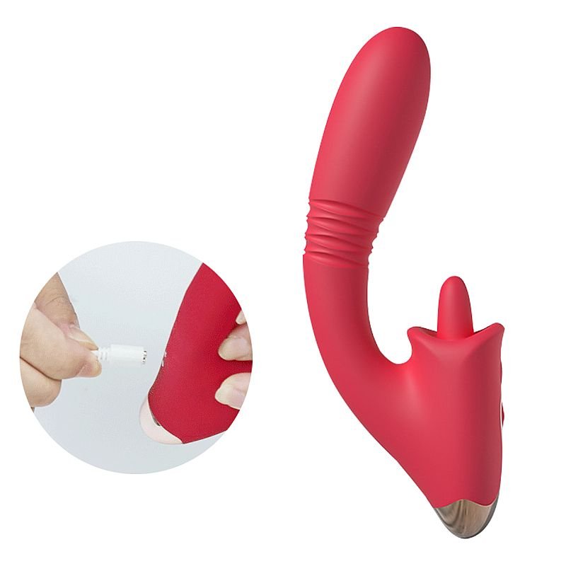 Vibrador de Ponto G e Clitóris com Língua - Condice - S-Hande - Roxo