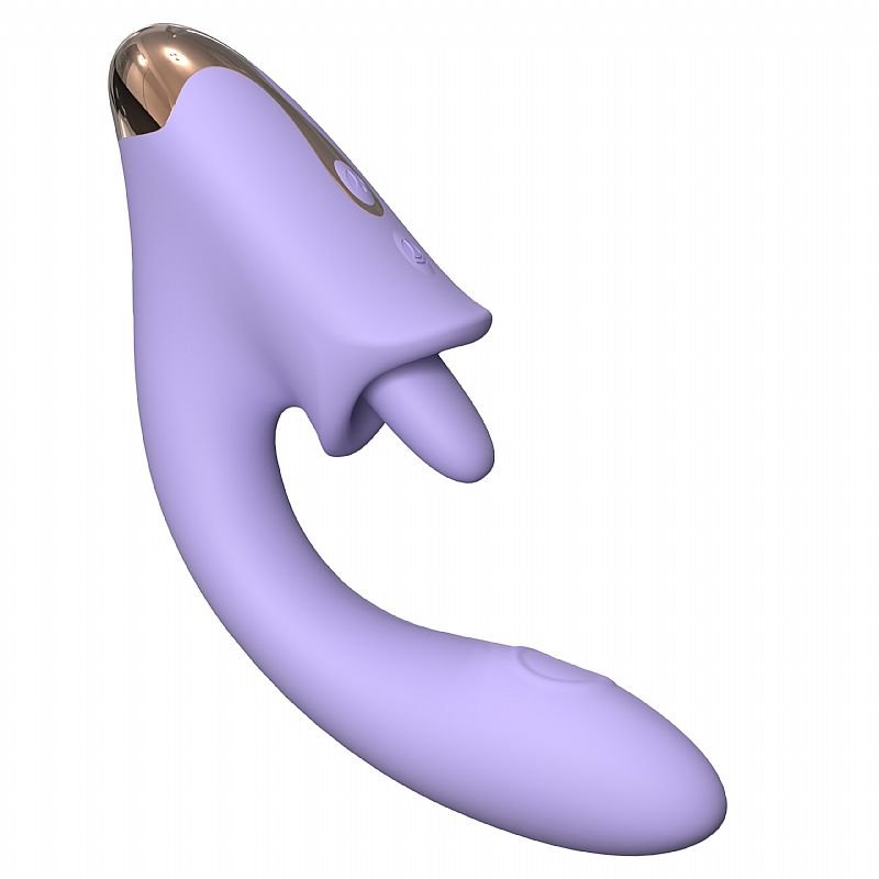 Vibrador de Ponto G e clitóris com Língua e Dedilhar / Tapping - Viola - S-Hande - Rosa
