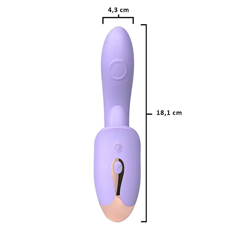 Vibrador de Ponto G e clitóris com Língua e Dedilhar / Tapping - Viola - S-Hande - Rosa