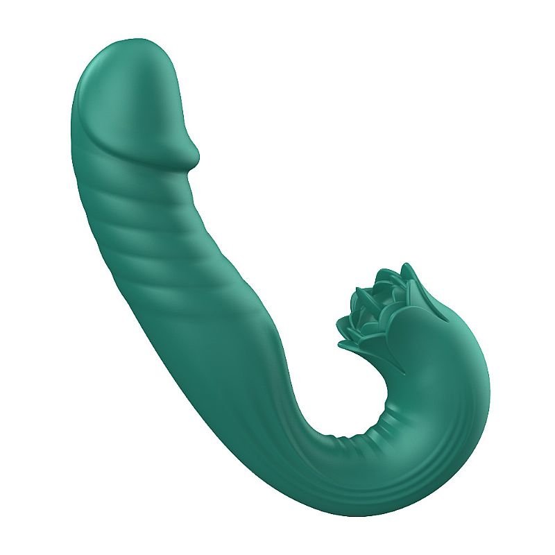 Vibrador de Ponto G e clitóris com Língua e Vai e vem - Elan