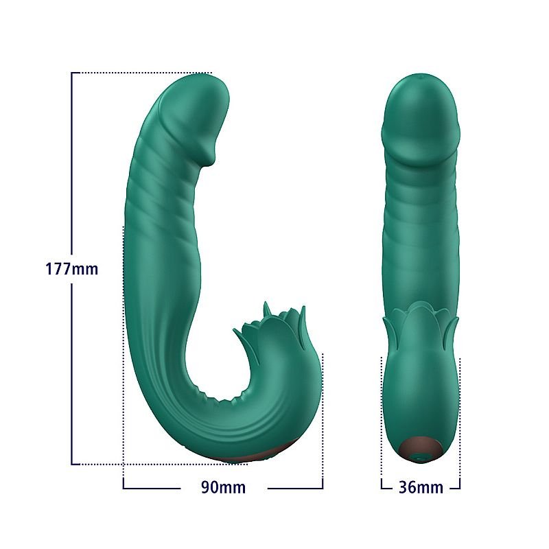 Vibrador de Ponto G e clitóris com Língua e Vai e vem - Elan