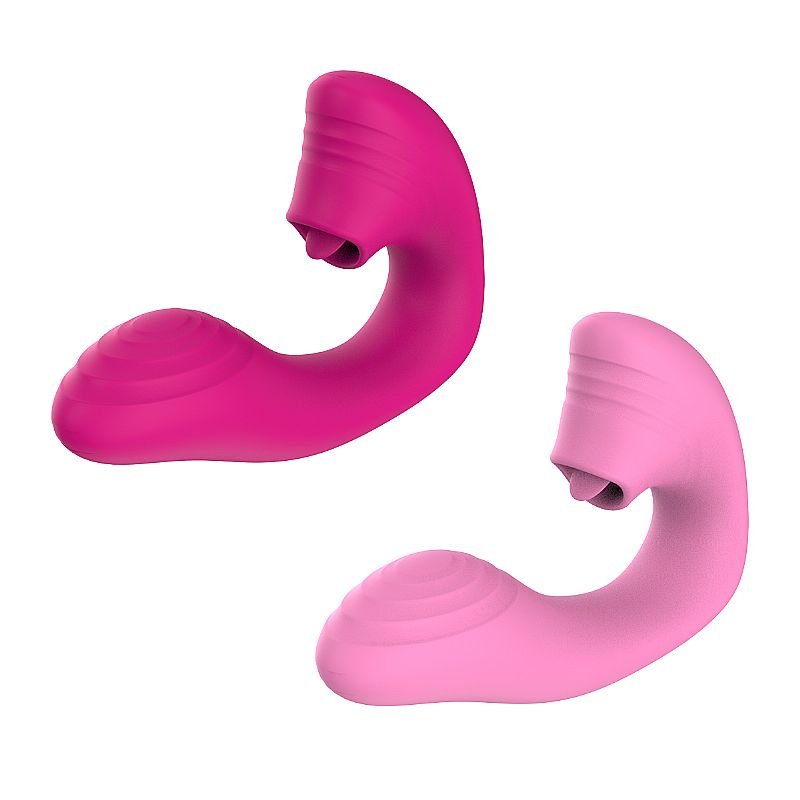 Vibrador de ponto G e Clitóris com Língua em Silicone Líquido - com Controle Remoto - Dena