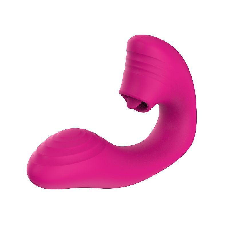 Vibrador de ponto G e Clitóris com Língua em Silicone Líquido - com Controle Remoto - Dena