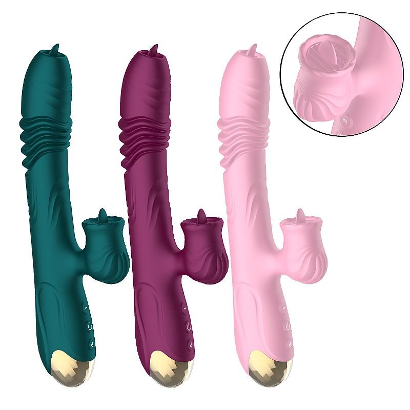 Vibrador de ponto G e clitóris com Língua - Lord Town - Rosa