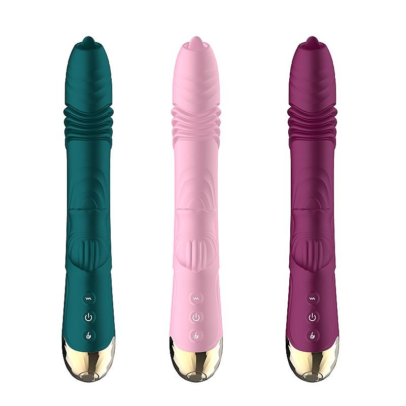 Vibrador de ponto G e clitóris com Língua - Lord Town - Vinho