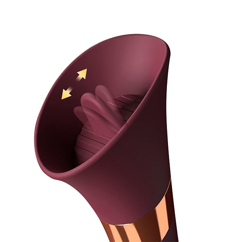 Vibrador de Ponto G e Clitóris / Com Língua - Rosa
