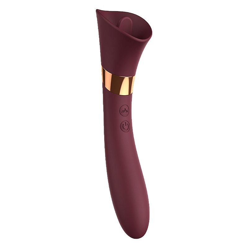 Vibrador de Ponto G e Clitóris / Com Língua - Rosa