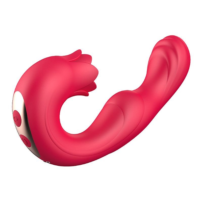 Vibrador de Ponto G e clitóris com Língua / Rotativo na Ponta - Eliza
