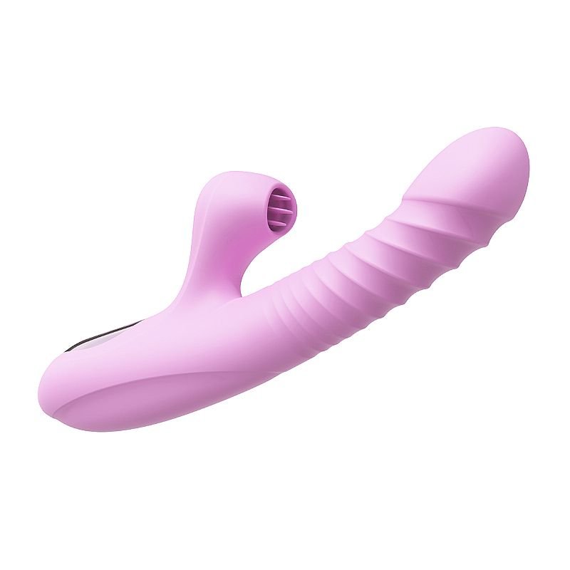 Vibrador de ponto G e clitóris com Língua - Vai e vem / Aquecimento