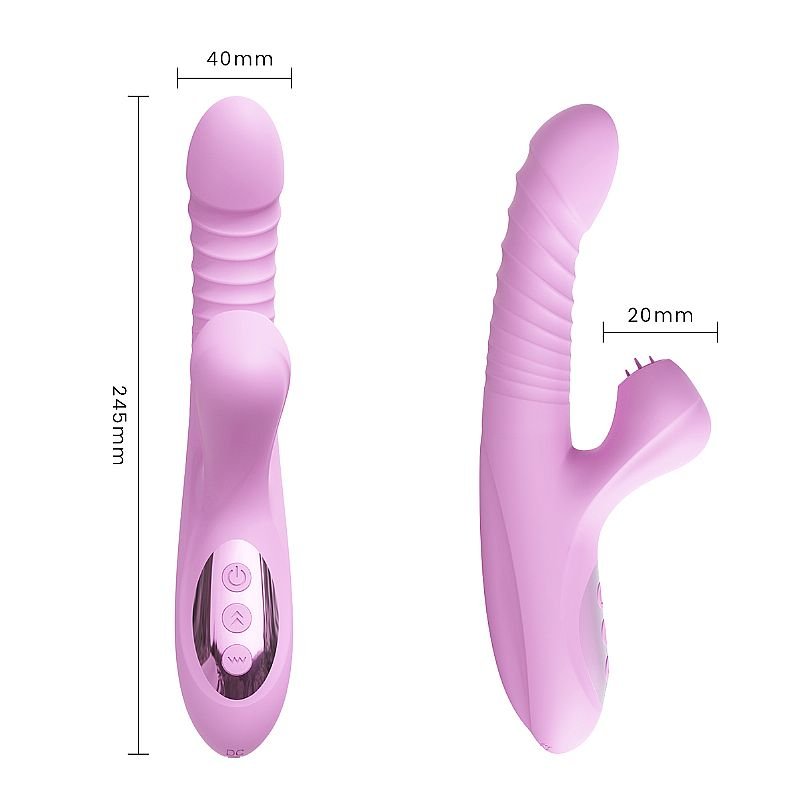 Vibrador de ponto G e clitóris com Língua - Vai e vem / Aquecimento