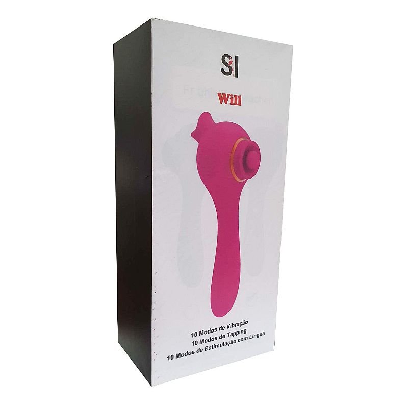 Vibrador de Ponto G e Clitóris com Língua - Will - ALWUP - Pink