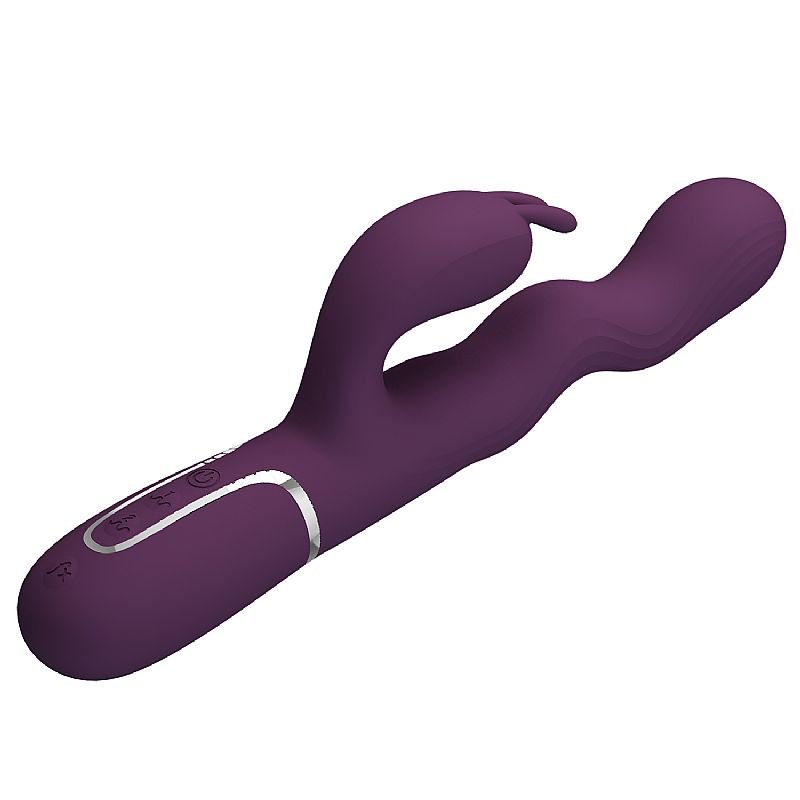 Vibrador de Ponto G e clitóris com Ondulações - Loursen - Pretty Love - Roxo