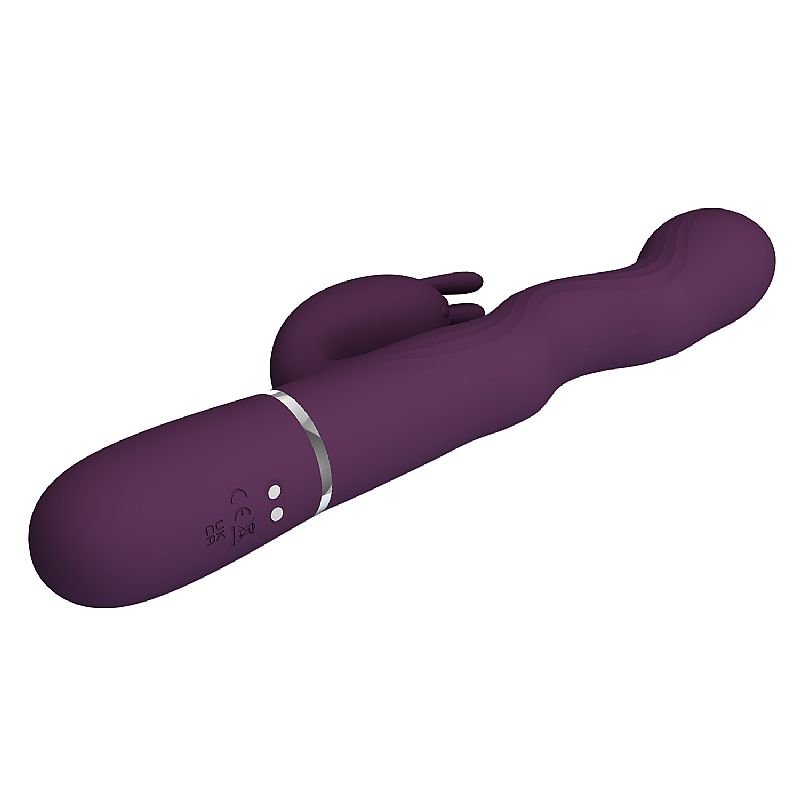 Vibrador de Ponto G e clitóris com Ondulações - Loursen - Pretty Love - Roxo