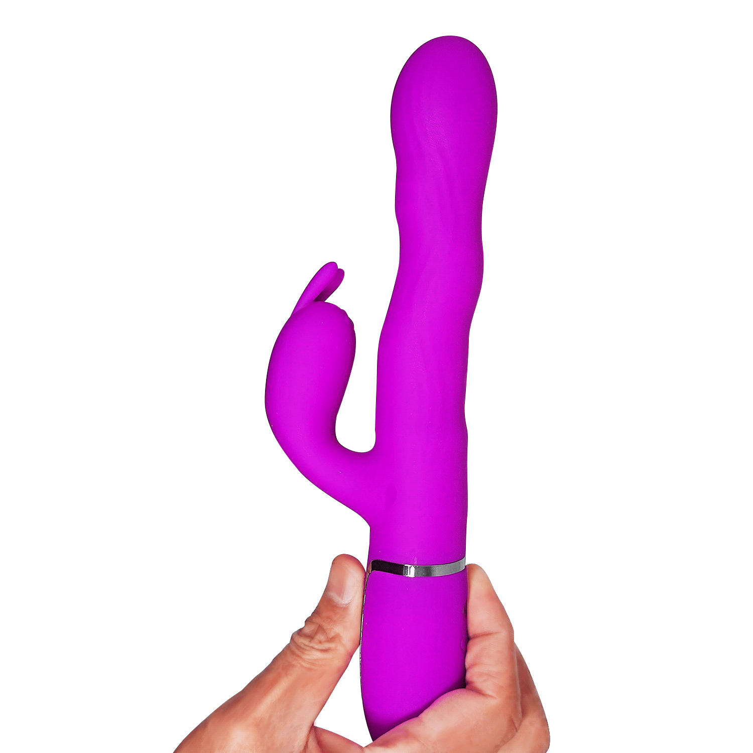 Vibrador de Ponto G e clitóris com Ondulações - Loursen - Pretty Love - Vinho