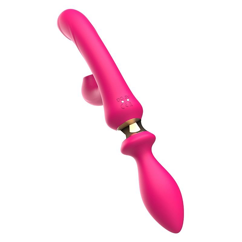 Vibrador de Ponto G e Clitóris com Plug