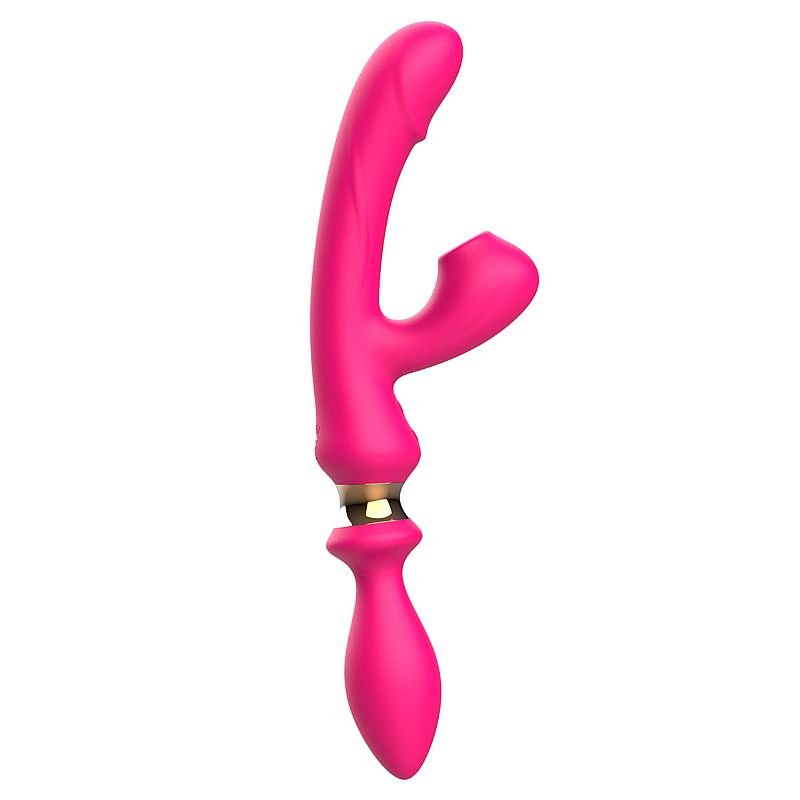 Vibrador de Ponto G e Clitóris com Plug