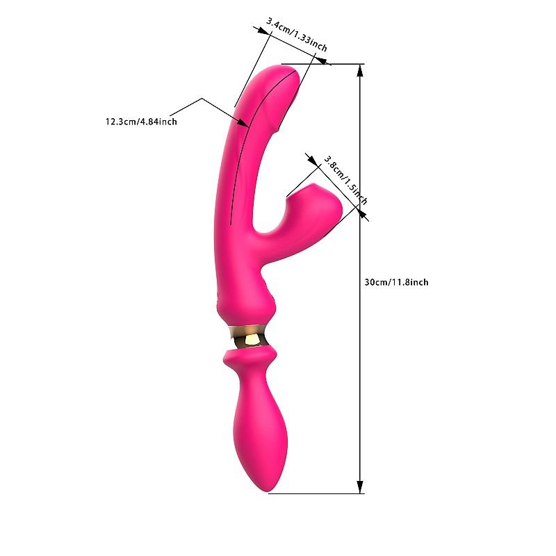 Vibrador de Ponto G e Clitóris com Plug