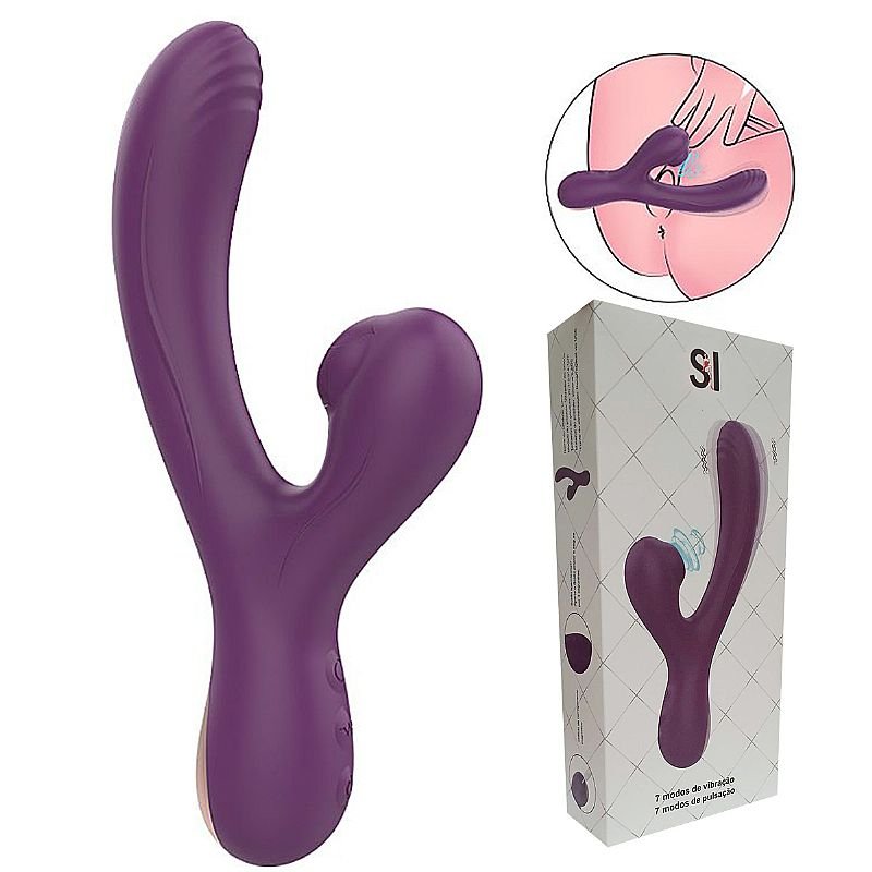 Vibrador de Ponto G e clitóris com Pulsação