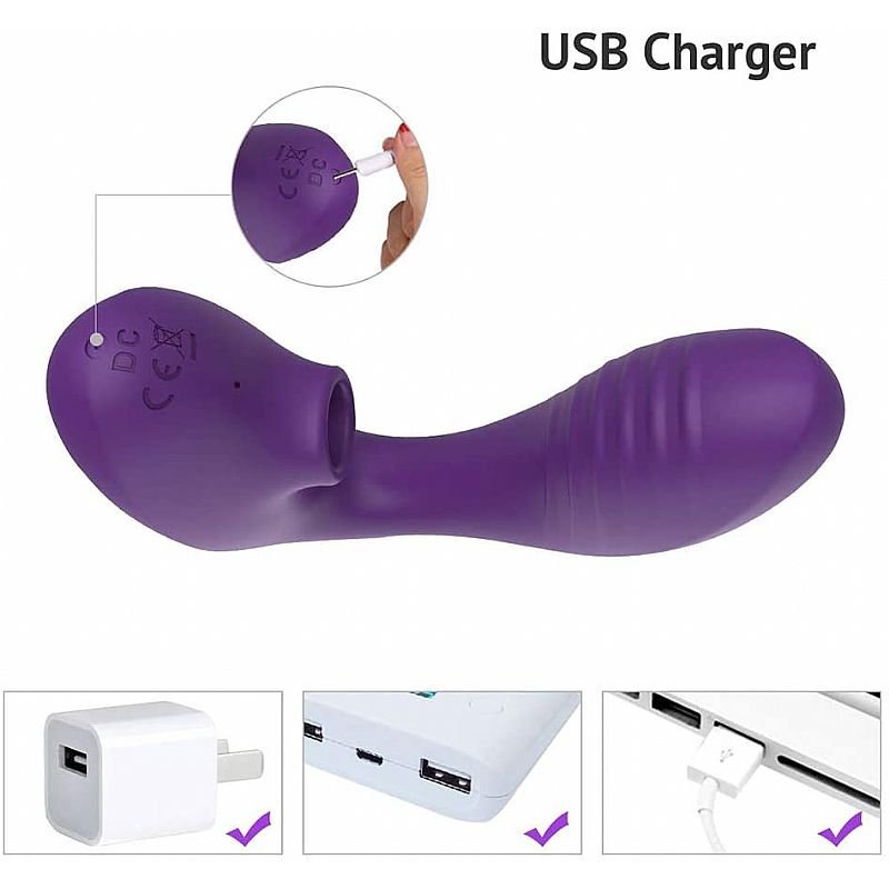 Vibrador de Ponto G e Clitóris com Pulsação - Carlota