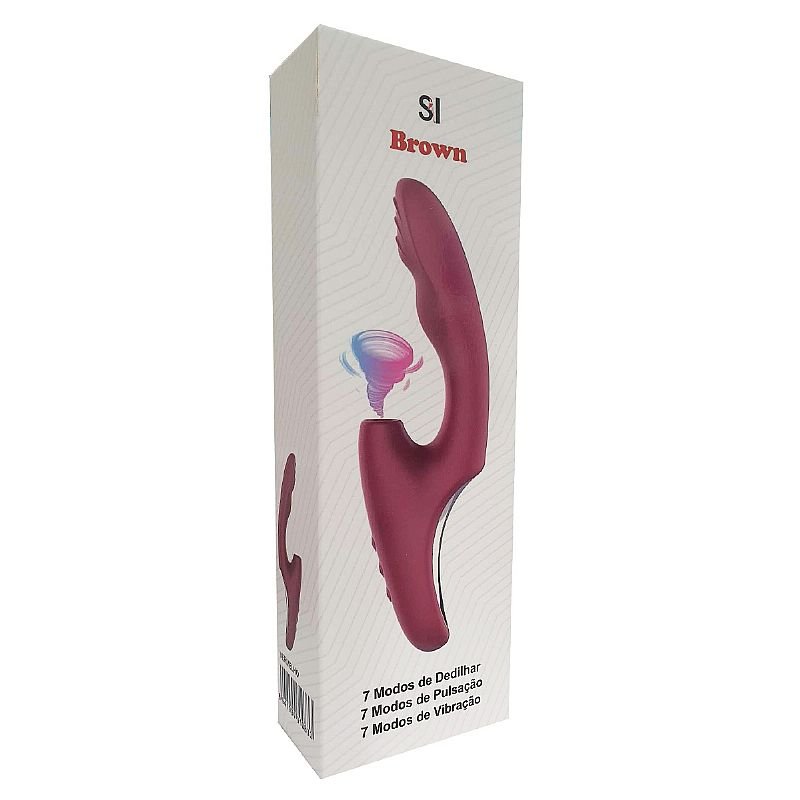 Vibrador de Ponto G e Clitóris com Pulsação e Dedilhar