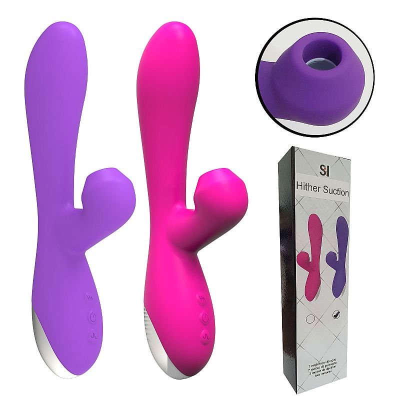 Vibrador de Ponto G e Clitóris com Pulsação e Dedilhar - ALWUP - Hither - Roxo