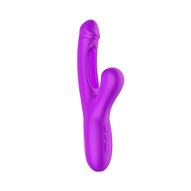 Vibrador de Ponto G e clitóris com Pulsação e Dedilhar Slap - Leny - Roxo