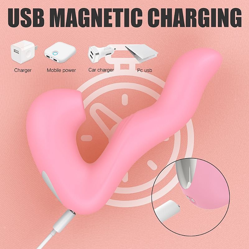Vibrador de Ponto G e Clitóris com Pulsação e Dedilhar / Tapping no Meio - Magic Finger - S-Hande