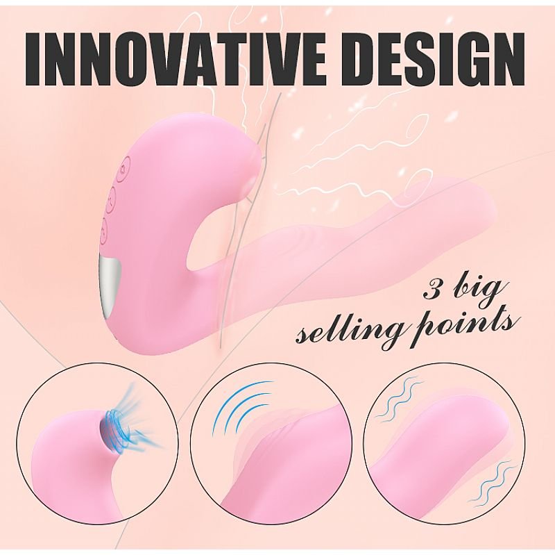 Vibrador de Ponto G e Clitóris com Pulsação e Dedilhar / Tapping no Meio - Magic Finger - S-Hande