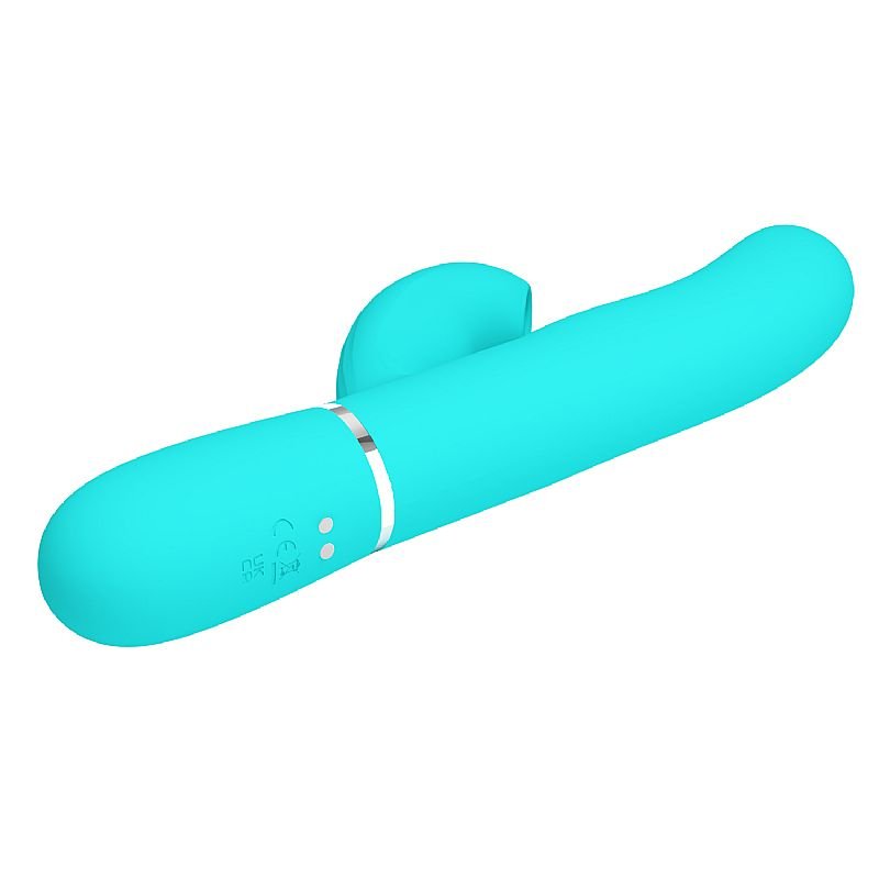 Vibrador de Ponto G e Clitóris com Pulsação e Dedilhar / Tapping - Twinkled 4 - Pretty Love - Azul