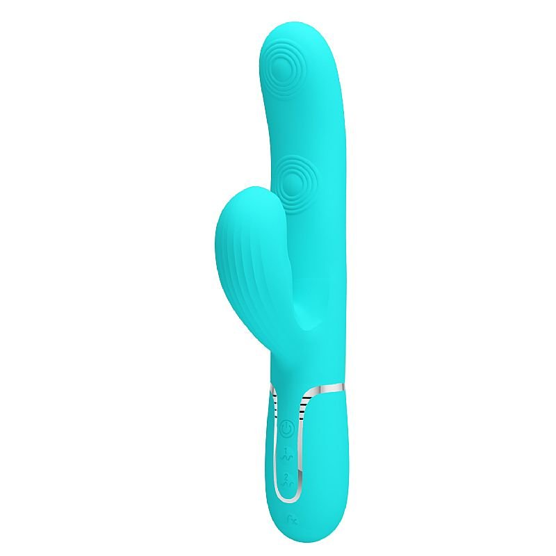Vibrador de Ponto G e Clitóris com Pulsação e Dedilhar / Tapping - Twinkled 4 - Pretty Love - Roxo