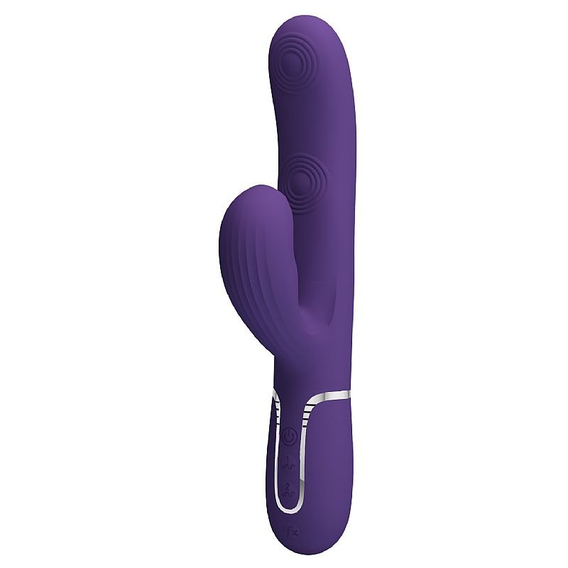 Vibrador de Ponto G e Clitóris com Pulsação e Dedilhar / Tapping - Twinkled 4 - Pretty Love - Roxo