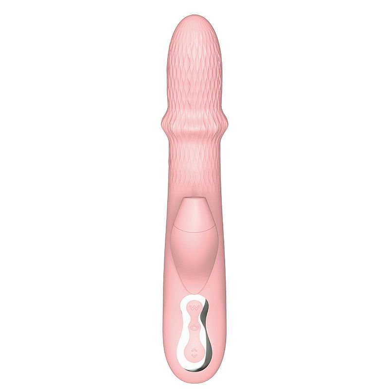 Vibrador de Ponto G e clitóris com Pulsação e Vai e Vem de Anel