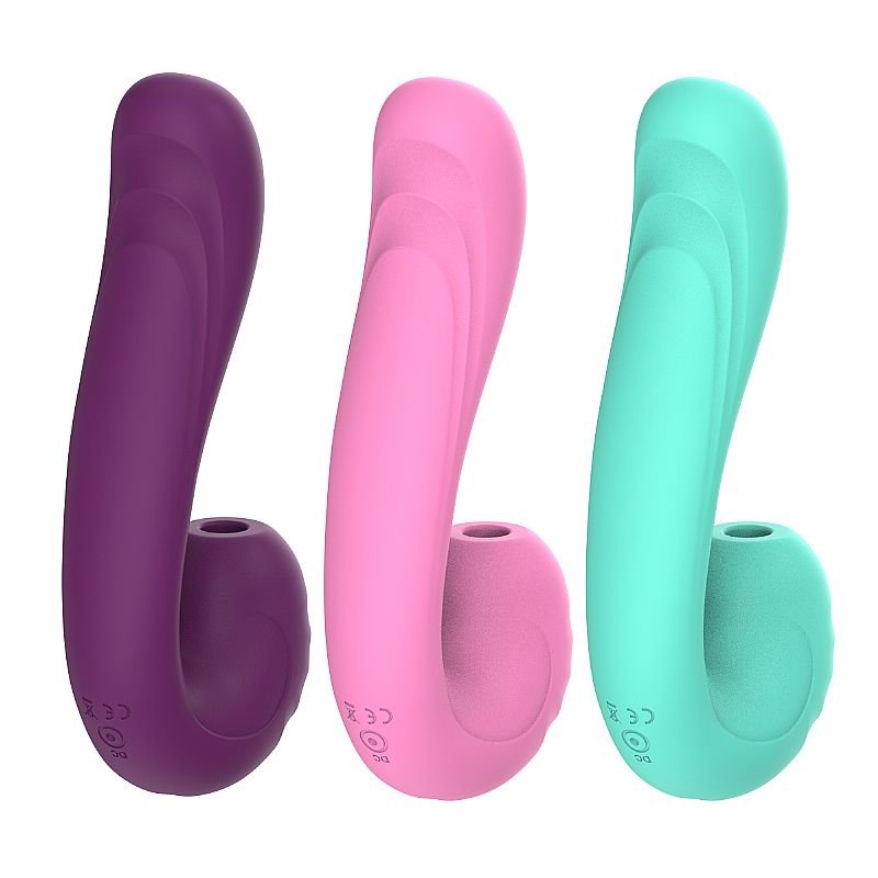 Vibrador de Ponto G e Clitóris com Pulsação em Silicone Líquido - Zenobia - Roxo