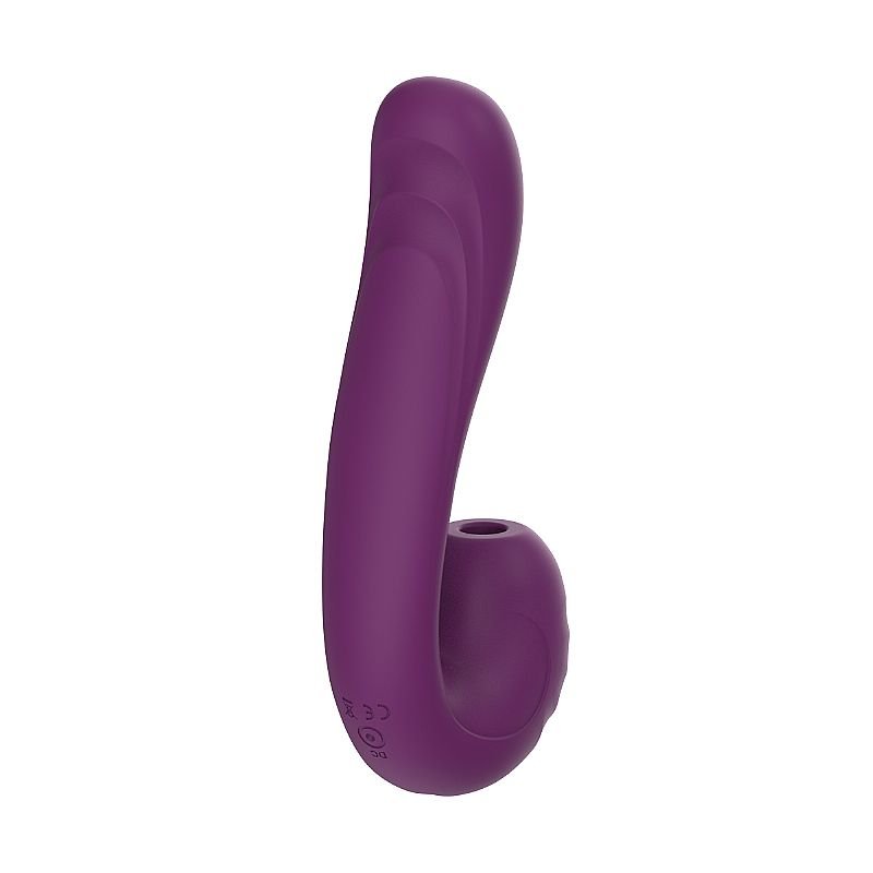 Vibrador de Ponto G e Clitóris com Pulsação em Silicone Líquido - Zenobia - Roxo