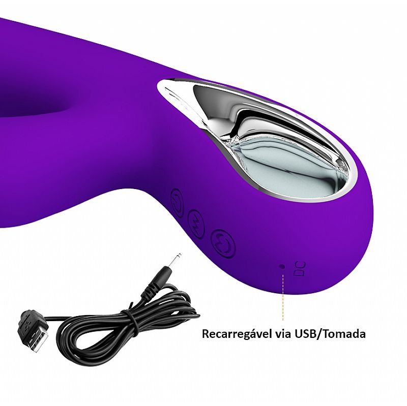 Vibrador de Ponto G e Clitóris com Pulsação - Jersey - Pretty Love