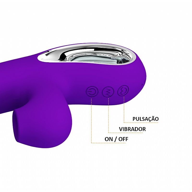 Vibrador de Ponto G e Clitóris com Pulsação - Jersey - Pretty Love