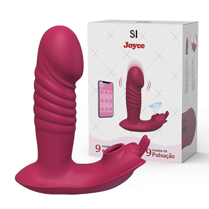 Vibrador de Ponto G e Clitóris com Pulsação - Joyce - APP - Roxo