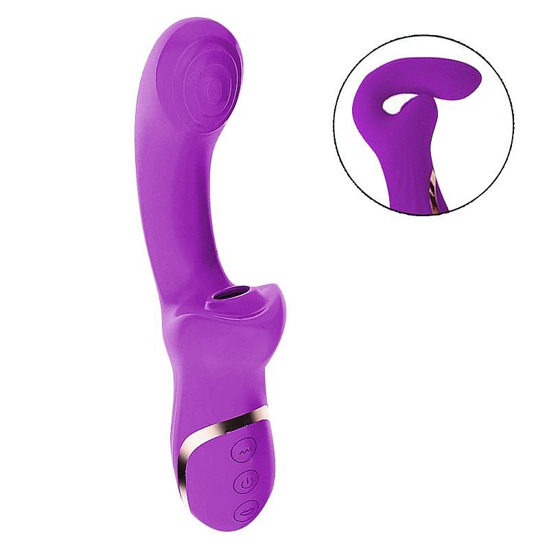 Vibrador de Ponto G e Clitóris com Pulsação - Lord - Roxo