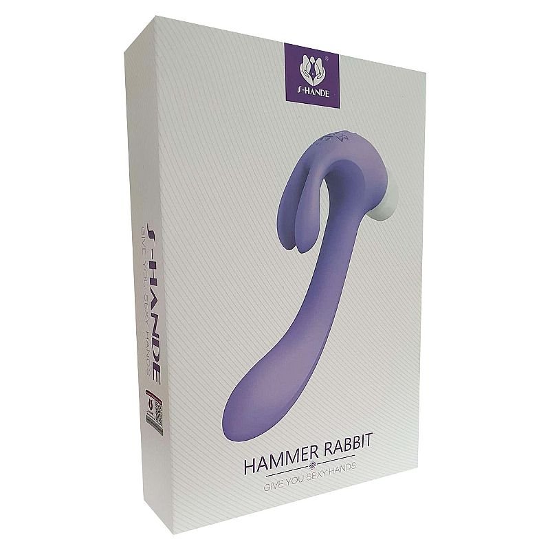 Vibrador de Ponto G e clitóris com pulsação - Martelo - Hammer Rabbit - S-Hande - Lilás