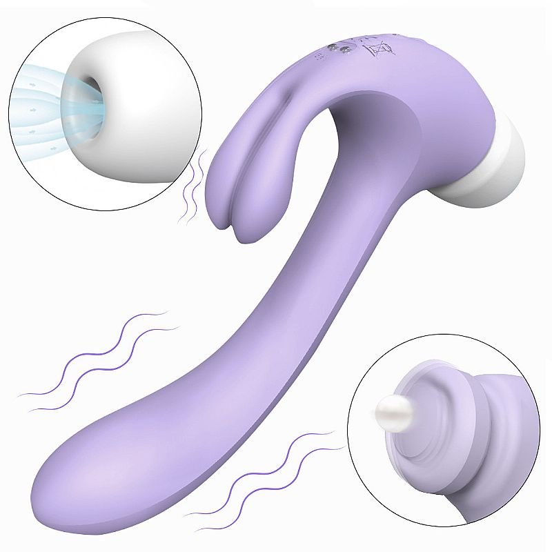 Vibrador de Ponto G e clitóris com pulsação - Martelo - Hammer Rabbit - S-Hande - Lilás