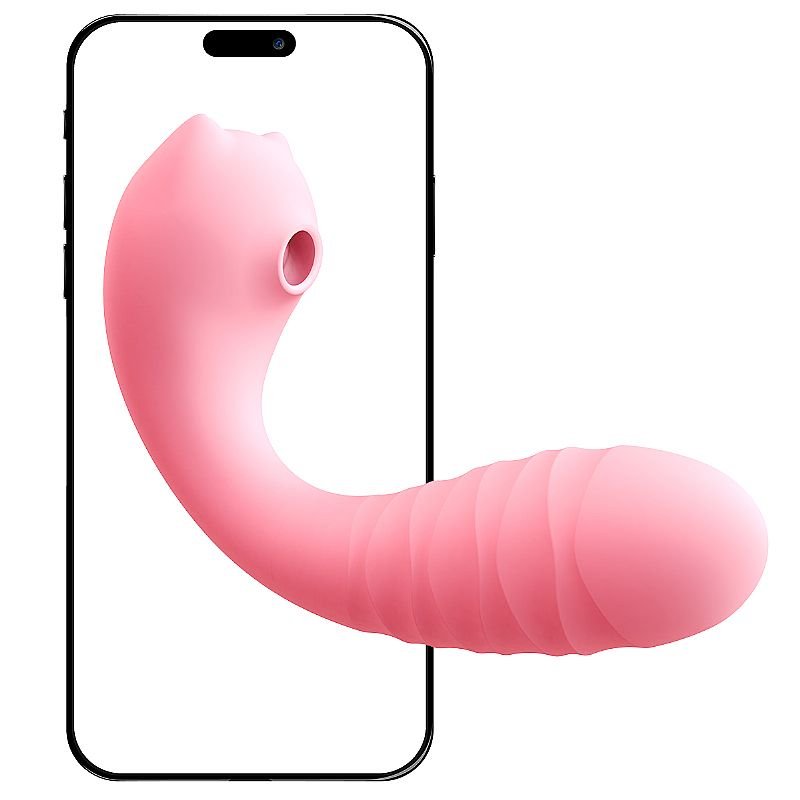 Vibrador de Ponto G e Clitóris com Pulsação - Molly - À Longa distância - APP - Rosa