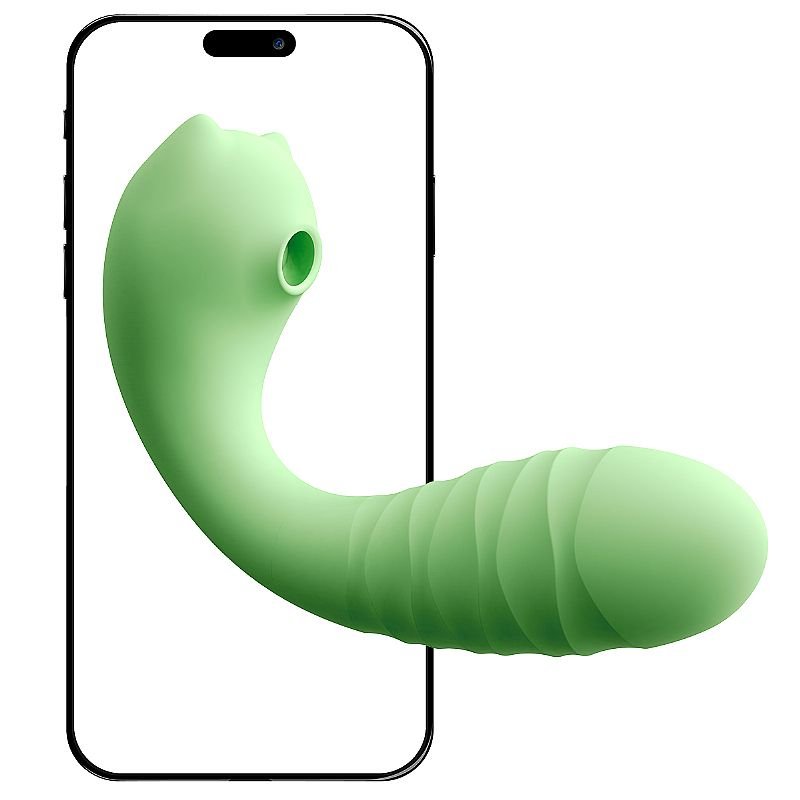 Vibrador de Ponto G e Clitóris com Pulsação - Molly - À Longa distância - APP - Rosa