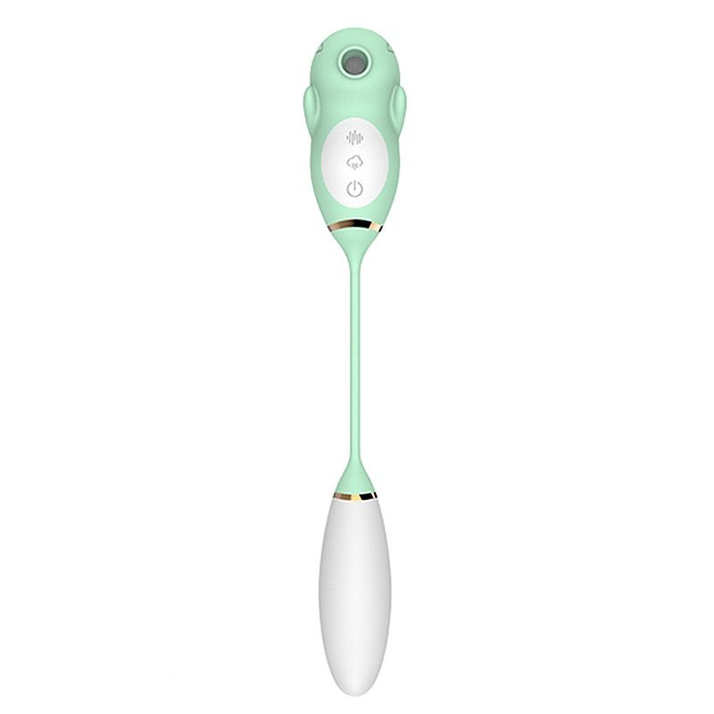 Vibrador de Ponto G e clitóris com Pulsação - Mouse - Verde