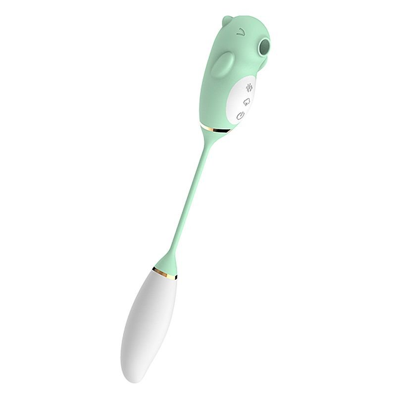 Vibrador de Ponto G e clitóris com Pulsação - Mouse - Verde