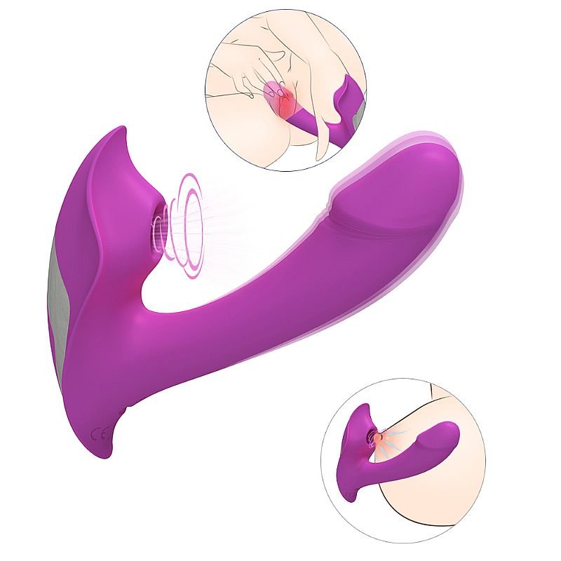 Vibrador de Ponto G e clitóris com pulsação - Recarregável - Heart of Ocean - S-Hande - Roxo