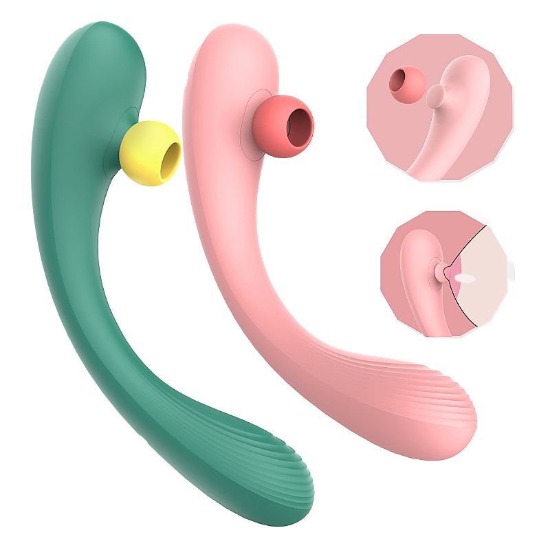 Vibrador de Ponto G e clitóris com pulsação - Recarregável - Mermaids Dream - S-Hande - Verde