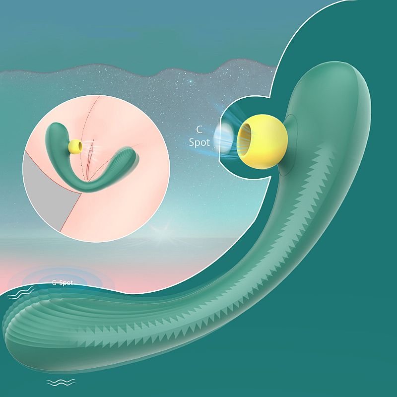Vibrador de Ponto G e clitóris com pulsação - Recarregável - Mermaids Dream - S-Hande - Rosa