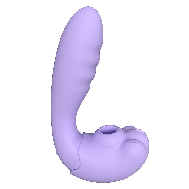Vibrador de Ponto G e clitóris com Pulsação / Tapping - Kitty - S-Hande - Branco