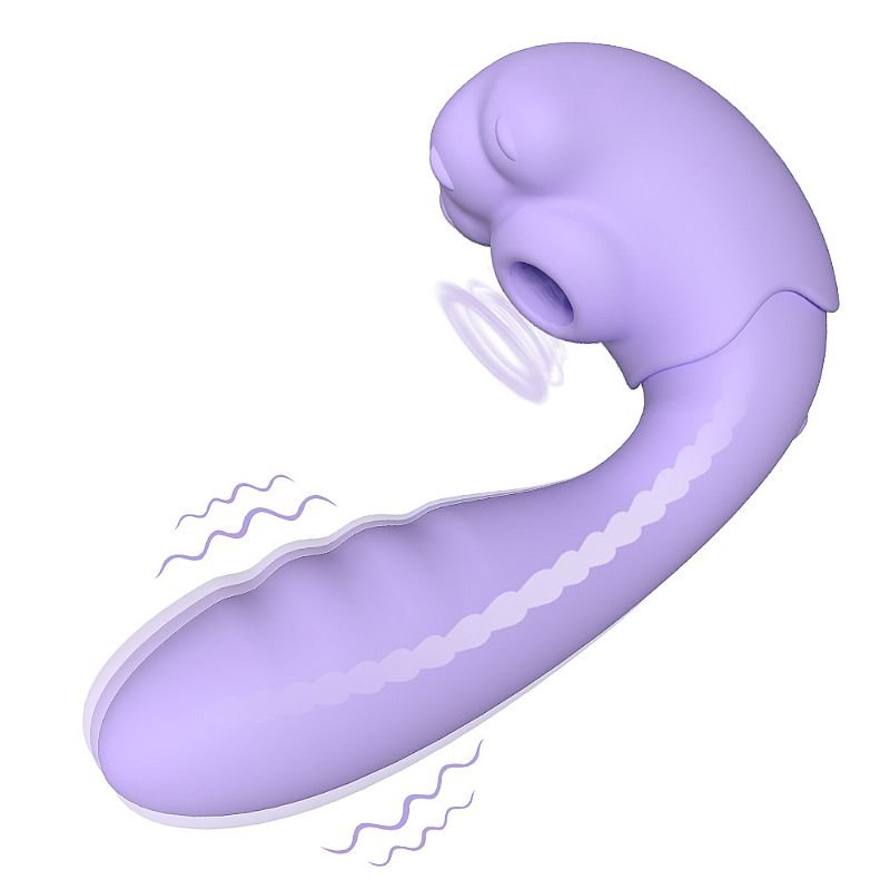 Vibrador de Ponto G e clitóris com Pulsação / Tapping - Kitty - S-Hande - Lilás