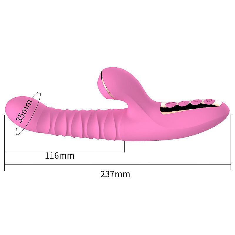 Vibrador de Ponto G e Clitóris com Pulsação - Turbo - Dibe